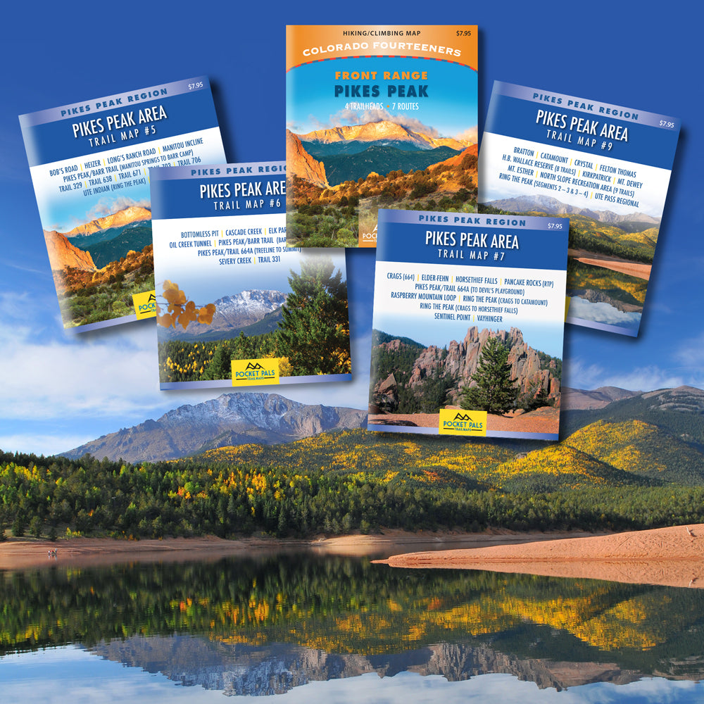 Best Selling Pikes Peak Region Maps - Pocket Pals Trail Maps