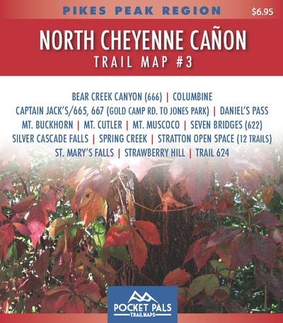 Pocket Pals Trail Map, Map #3, North Cheyenne Canon Area