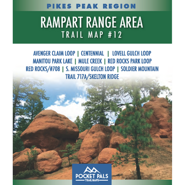 Pikes Peak Region Trail Map - Rampart Range - Colorado