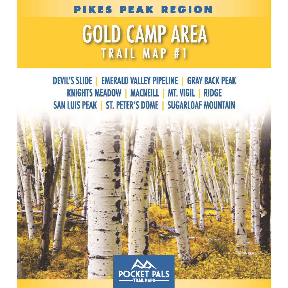 Pikes Peak Region Trail Map#1, Gold Camp Area, Gray Back Peak