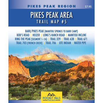 Pikes Peak Region Trail Map #5 - Barr Trail, Manitou Incline, etc