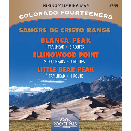 Blanca Peak, Ellingwood Point, Little Bear Peak Trail Maps