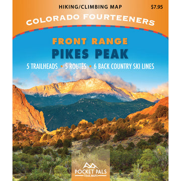 Pikes Peak - Colorado 14er - Hiking /Climbing /Backcountry Skiing Map